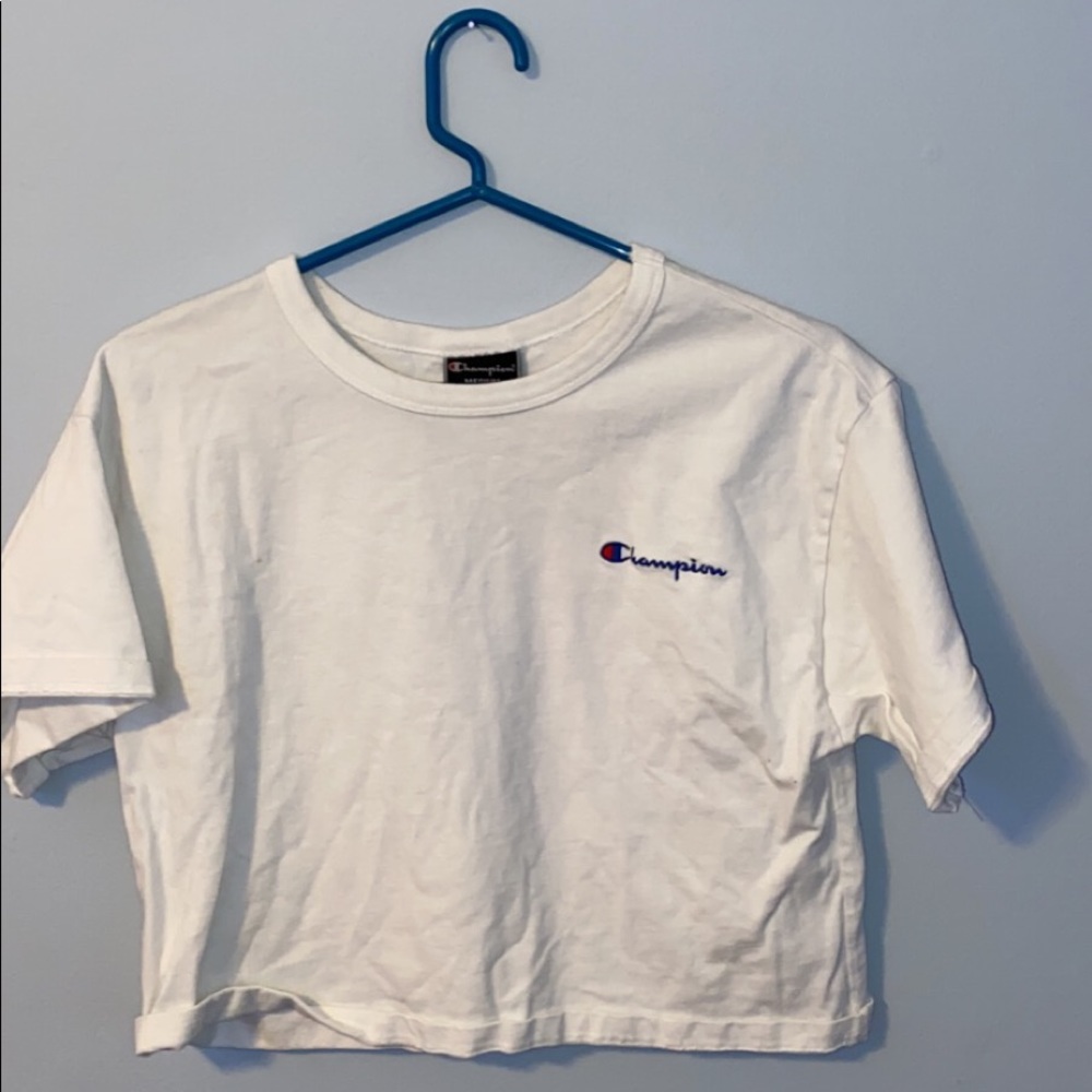 Champion Logo Cropped T-Shirt